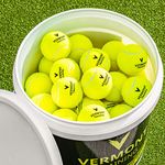 Vermont Tennis Balls | Training Tennis Balls – ITF Approved Mini Tennis Balls All Court Surfaces [Bulk Buy] (Training Balls, 60-Ball Refill (No Bucket))