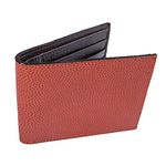 Genuine Basketball Leather Mens Bifold Sports Wallet