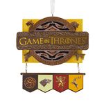 Hallmark HBO Game of Thrones Christmas Ornament, 25574054, Multicoloured, H 8.9cm by W 8.3cm by L 1.6cm