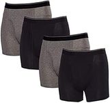 Kirkland Signature Men's Boxer Brief Pima Cotton 4 Pack, Gray, Large