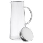 Amazon Basics Borosilicate Glass Jug 1370ml - Versatile Serving Companion | Ideal for Large Gatherings | Multipurpose Jug | Secure Handle for Easy Pouring | Sleek Modern Design