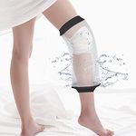 SUPERNIGHT Waterproof Cast Cover for Shower, PICC Line Covers for Knee, Watertight Reusable Cast Protector for Leg Surgeries Wound Bandage Black