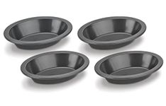 Cuisinart 4 Piece Oval Pie Dish Set, Mini, Steel Gray