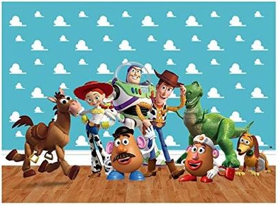 zlhcgd 7x5FT Photography Vinyl Photo Background for Kids Birthday Party Backdrops Decoration Toy Story