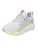 Puma Girls Soft Sophia Pre-School Feather Gray-Glowing Pink-White Sneaker - 1UK (19556613)