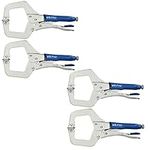 11” Welding Locking C Clamps Adjustable Fastener with Quick Release Grip 4 Pack