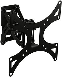 Mount-It! Full Motion TV Wall Mount Bracket, Adjustable Swiveling Articulating Tilting VESA 75x75 100x100 200x100 200x200, Single Stud Fit, Black (LCD-601)