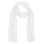 WESTEND CHOICE Ladies Chiffon Scarves Women Plain Neck Scarf Soft Headwrap Girls Headscarf Sheer Wrap women's scarves & wraps 150x45 cm (White)