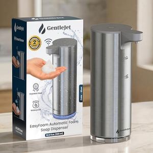 GentleJet EasyFoam Automatic Foaming Soap Dispenser – Touchless Sensor, USB-C Rechargeable, 304 Stainless Steel, IPX5 Waterproof for Bathroom Kitchen Sink, 280 ml
