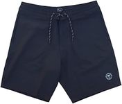 Ho Stevie! Men's Surfing Boardshorts with Anti-Water Pockets, Key Loop, 17" Outseam Swim Trunks (Black, 37)