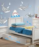 Borders Unlimited Fish'n Sharks Super Jumbo Applique, Multicolor