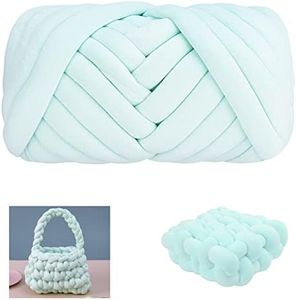 Moon Waves Chunky Yarn for Arm Knitting Crochet Making Blanket Pets House(Light Green)