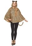 Womens Leopard Poncho Standard