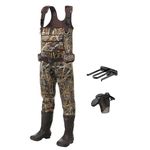 HISEA Chest Waders Neoprene Duck Hunting Waders for Men with 600G Insulated Boot Waterproof Camo Bootfoot Fishing Waders