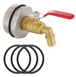 Windblowgrass 2"Drum Faucet for 55 Gallon Drum, Rain Barrel Spigot,Brass Barrel Faucet with EPDM Gasket