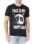 T-Line Men's Happy Face Grumpy Cat 