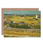 Vincent Van Gogh The Harvest Fine Art Greeting Card Plus Envelope Blank Inside