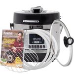 NuWave Accessory Bundle for 6QT NuWave Nutri-Pot Digital Pressure Cooker – Genuine Parts from Original Manufacturer, Tempered Glass Lid, Cooking Rack, 3 Silicone Gaskets & 200-Recipe Cookbook
