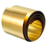 uxcell Brass Sheet Roll, Metal Foil Plate 1000mm x 60mm x 0.1mm