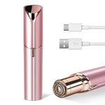 claities Facial Hair Removal For Women Painless Hair Remover, Waterproof Shaver Razor Hair Remover With Led Light For Face Bikini Peach Fuzz Upper Mustache Lip Chin (Rose Gold)