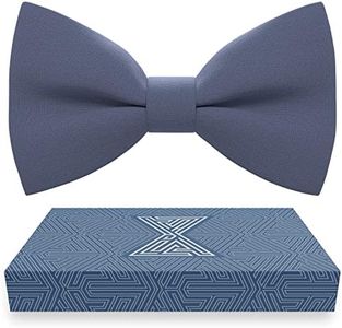 Bow Tie House Babies Classic Pre-Tied Bow Tie Formal Solid Tuxedo (Small, Slate Gray)