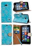 For Sony Xperia E3 / D2203 - Crystal Glitter Sparkle Diamond Encrusted Closure Tab Wallet Flip Case Cover with Integrated Stand in BABY BLUE with RETRACTABLE Capacitive Stylus Touch Screen Pen and Screen Protector