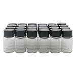 jiuwu 24 Pack Set 7ml Clear Glass Sample Vials Lab Liquid Transparent Bottles with Black Screwcap Capacity Container