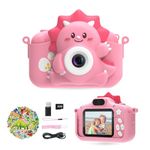 Kids Camera for Girls and Boys, HiMont Digital Camera for Kids with 32GB TF Card, 1080P Toddler Camera & Selfie Video Camera Suitable for Birthday & Christmas Toy Gift for Kids Age 3-10 (Pink)