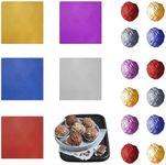 500 Pcs Chocolate Candy Wrappers Aluminium Foil Paper Wrapping Papers Square Sweets Lolly Paper Food Safety Candy Tin Foil Wrappers for Candy Packaging Decoration 4x4 inches 5 Colors Mixed