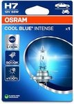 OSRAM COOL BLUE® INTENSE H7, +100% more brightness, up to 5,000K, halogen headlight lamp, LED look, Single Blister (1 lamp)