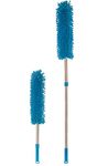 Extendable Cobweb / Feather Duster with Long Handle. Removable and Washable Telescopic Microfiber Head. Perfect for Outdoor, Office, Home and Car. HEALTHY HOME