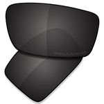 Saucer Premium Replacement Lenses for Oakley Gascan Sunglasses High Defense - Carbon Black Polarized