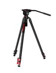 IFOOTAGE Tripod with Fluid Head, Professional Carbon Travel Tripod Kit for Canon Nikon Sony Olympus Panasonic DSLR Camera - Gazelle TC7 +K5S