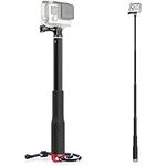 TEKCAM Adjustable 11.8-37" Aluminium Telescopic Handheld Monopod Pole Selfie Stick Compatible with Gopro Hero 12 11 10 9 8 AKASO WOLFANG Surfola Apexcam 4k Waterproof Action Camera Selfie Stick