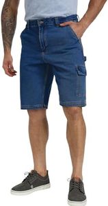 WORK IDEA Men's Cargo Denim Work Shorts, Relaxed Fit, Heavy Duty Cotton, Multiple Pockets and Durable Fabric