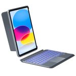 Inateck keyboard Case for iPad 10th Generation, Detachable keyboard with Touchpad for iPad 10th Gen (2022) 10.9 inch, 7-color Backlight, Portrait/Landscape Mode, KB04112 (Gray)