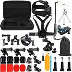 SHOOT 50-In-1 Accessory Kit for GoPro Accessories,Action Camera Accessories for GoPro Hero 8 7 6 5 4 3+ 3 Hero Session 5 Black AKASO EK7000 Apeman SJ4000 5000 6000 DBPOWER AKASO