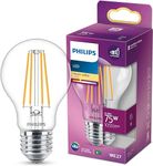 Philips LED Premium Classic A60 Light Bulb [E27 Edison Screw] 8.5W - 75W Equivalent, Warm White (2700K), Non Dimmable