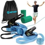 Get Out! Slackline Beginner Kit for Kids and Adults – Classic Slackline with Training Line Complete Kit