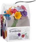 Trudeau 978024 Duo Tone Floral Wine Charms, Set of 12 3 by 2