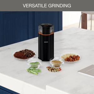 KRUPS Silent Vortex Coffee Grinder – Quiet Electric Mill