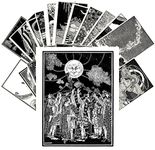 PIXILUV Vintage PostCards 24 pcs Fantasy Scenes Vintage Book Engraving Illustration