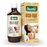 Shuddhi Vish Har Ras Syrup|Ayurvedic Sugar-Free Cough Syrup|Natural Ingredients Giloy, Papaya Leaf, Wheat Grass, And Haldi|Ayurvedic Relief From Throat And Cough Issue, 500Ml - Syrup