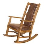 Sunny Designs 1935RO-2 Sedona Rocker with T-Fabric Seat and Back, Rustic Oak Finish