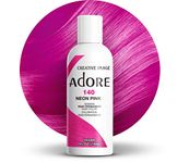 Adore Semi-Permanent Haircolor #140 Neon Pink 4 Ounce (118ml)