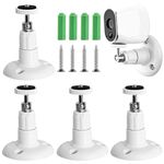 SPOKKI 4pcs Camera Mount with Accessories, White Camera Wall Mount with Screws For Arlo Camera, 360 Degree Adjustable Ring Camera Mount for Indoor/Outdoor Use