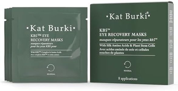KAT BURKI KB5 Eye Recovery Masks, Lifting, Illuminating Under Eye Patches with Botanical Hyaluronic Acid, Niacinamide & Plant Stem Cells, 8 Applications
