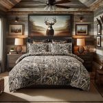 VISI-ONE Realtree Max-5 Camo Comforter Set, Premium Polycotton Fabric, Camouflage Bed Set Full, 3-Piece Forest Bedding Set Hunting & Outdoor, Machine Washable (Full Size)