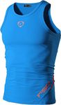 jeansian Men's Sports Breathable Wicking Vest Tee Tank Top Running Training LSL3306 LightBlue M