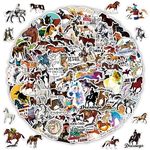 100PCS Horse Stickers, Horse Riding Stickers Pack for Water Bottle, Laptop, Car, Luggage, Horse Gifts for Adults Teens Kids